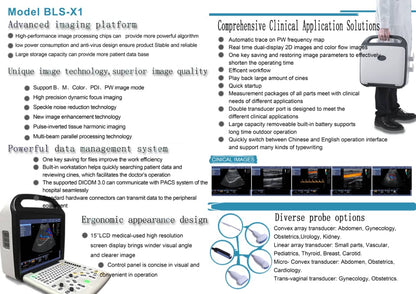 BELSE X1  color doppler ecograph . Cardiac probe .