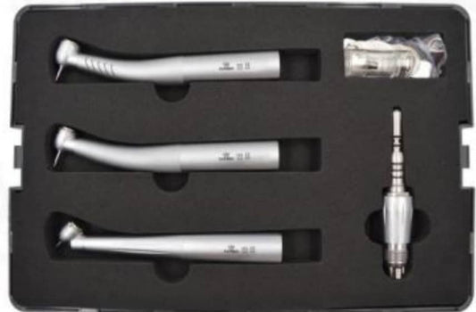 (Copie) (Copie) Fiber optic handpiece kit of 3 sets handpieces and  1 adapter, dental handpiece high speed . 4 holes