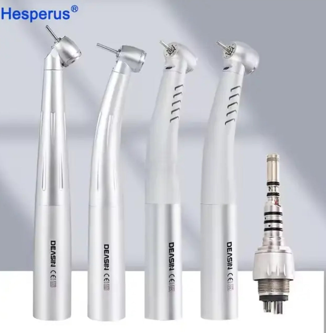 Fiber optic dental handpiece strong  high speed kit of 4 handpieceand adapter, 2 holes coupler, 4 holes coupler  6 holes coupler