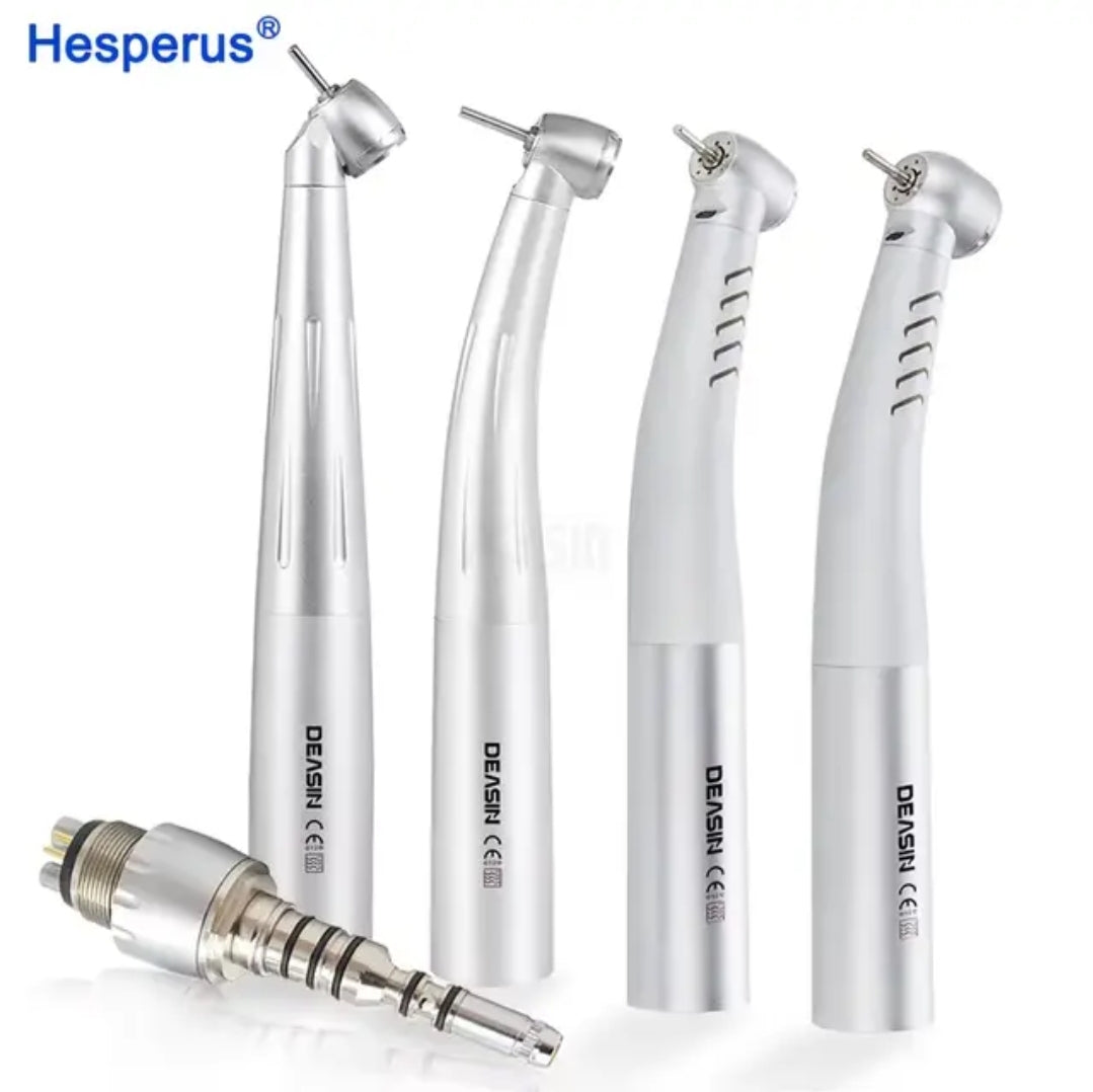 Fiber optic dental handpiece strong  high speed kit of 4 handpieceand adapter, 2 holes coupler, 4 holes coupler  6 holes coupler